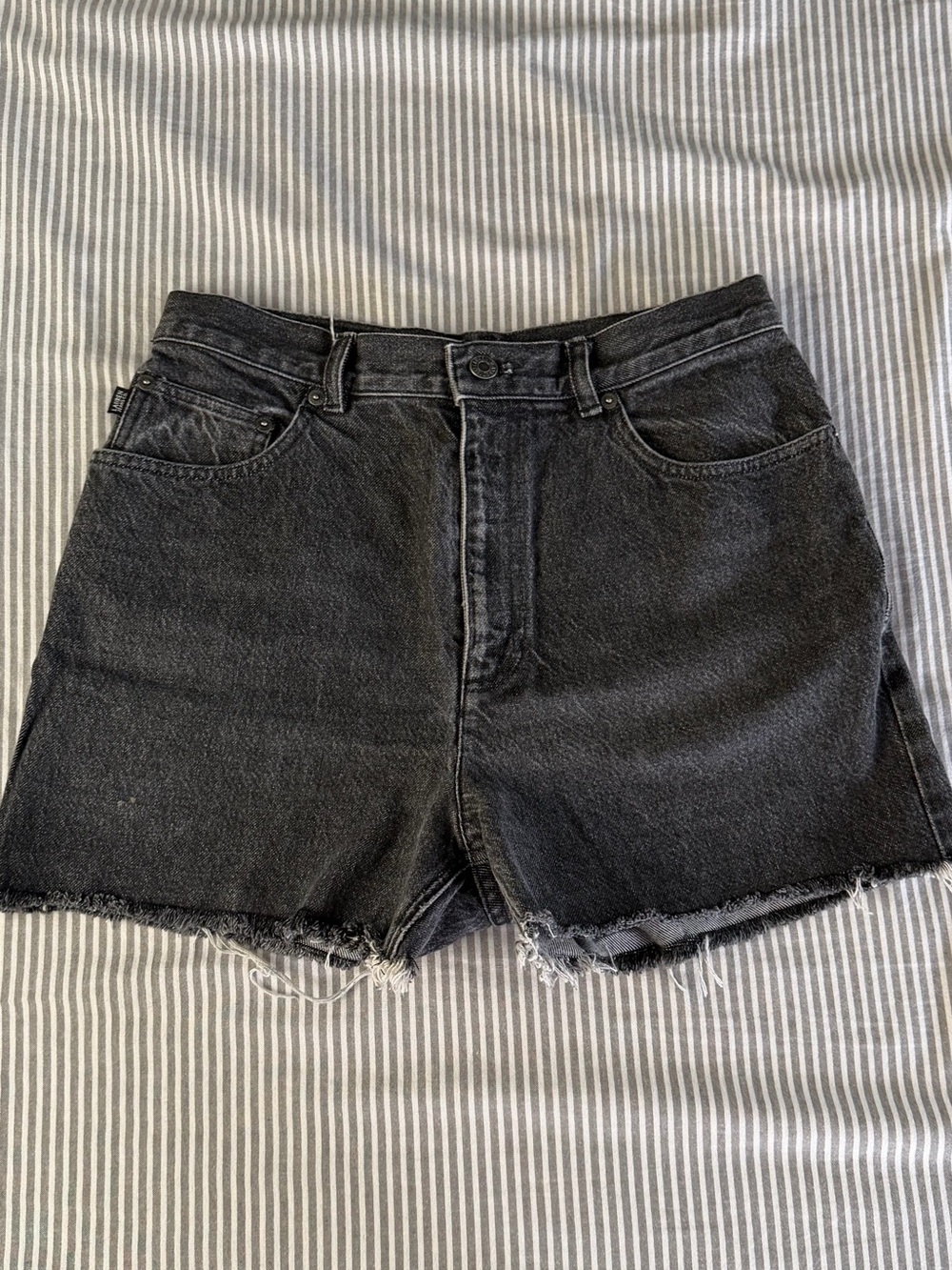 Ralph Lauren Black High-Rise Denim Cutoff Shorts